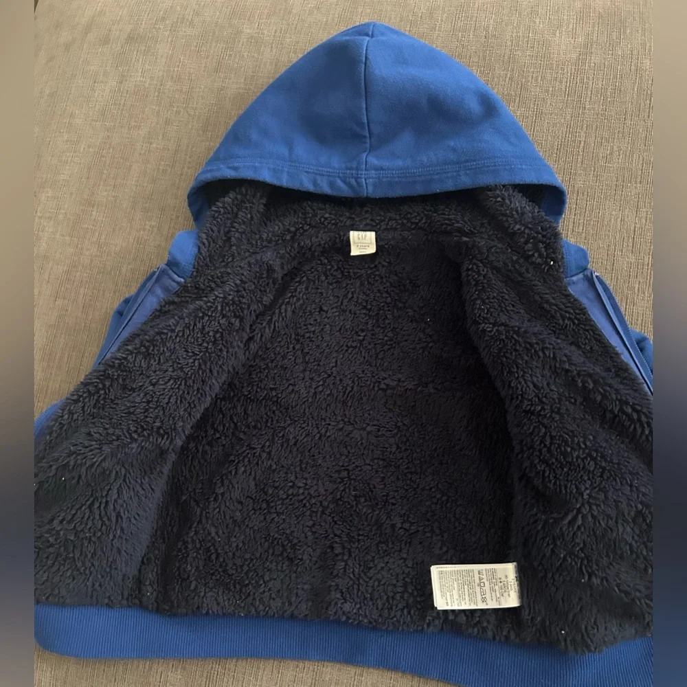 GAP Cozy Full Zip Hooded Jacket Toddler Boy 3T